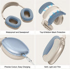 Silicone Case Cover for Airpods Max 2, Clear Soft TPU Ear Cups Cover/Ear Pad Case Cover/Headband Cover for Airpods Max 2/1 (2026/2024/2020), Transparent Accessories for Apple Airpods Max, Lavender