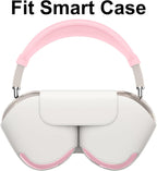 Silicone Case Cover for Airpods Max 2, Clear Gradient Soft TPU Ear Cups Cover/Ear Pad Case Cover/Headband Cover for Airpods Max 2/1 (2026/2024/2020), Transparent Accessories for Apple Airpod Max, Pink