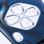 Studded Silicone Rubber Gel Customizing Skin Cover for PS5 Controller X 1(Camouflage Blue) with Pro Thumb Grips X 10