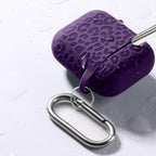 Compatible with Airpod Case and Airpods 2Nd Generation Case Leopard Engraved Skin Cover Compatible with Apple Airpods 2Nd/1St Charging Case,Cute Soft Silicone Full Protective, Purple