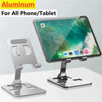 Aluminum Alloy Portable Tablet Holder for Ipad Adjustable Flexible Folding Lazy Desktop Live Mobile Phone Stand Mount