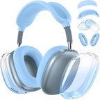 Silicone Case Cover for Airpods Max 2, Clear Gradient Soft TPU Ear Cups Cover/Ear Pad Case Cover/Headband Cover for Airpods Max 2/1 (2026/2024/2020), Transparent Accessories for Apple Airpod Max, Blue