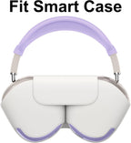Silicone Case Cover for Airpods Max 2, Clear Gradient Soft TPU Ear Cups Cover/Ear Pad Case Cover/Headband Cover for Airpods Max 2/1 (2026/2024/2020),Transparent Accessories for Apple Airpod Max,Purple