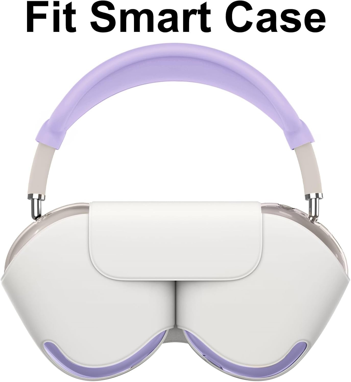Silicone Case Cover for Airpods Max 2, Clear Gradient Soft TPU Ear Cups Cover/Ear Pad Case Cover/Headband Cover for Airpods Max 2/1 (2026/2024/2020),Transparent Accessories for Apple Airpod Max,Purple