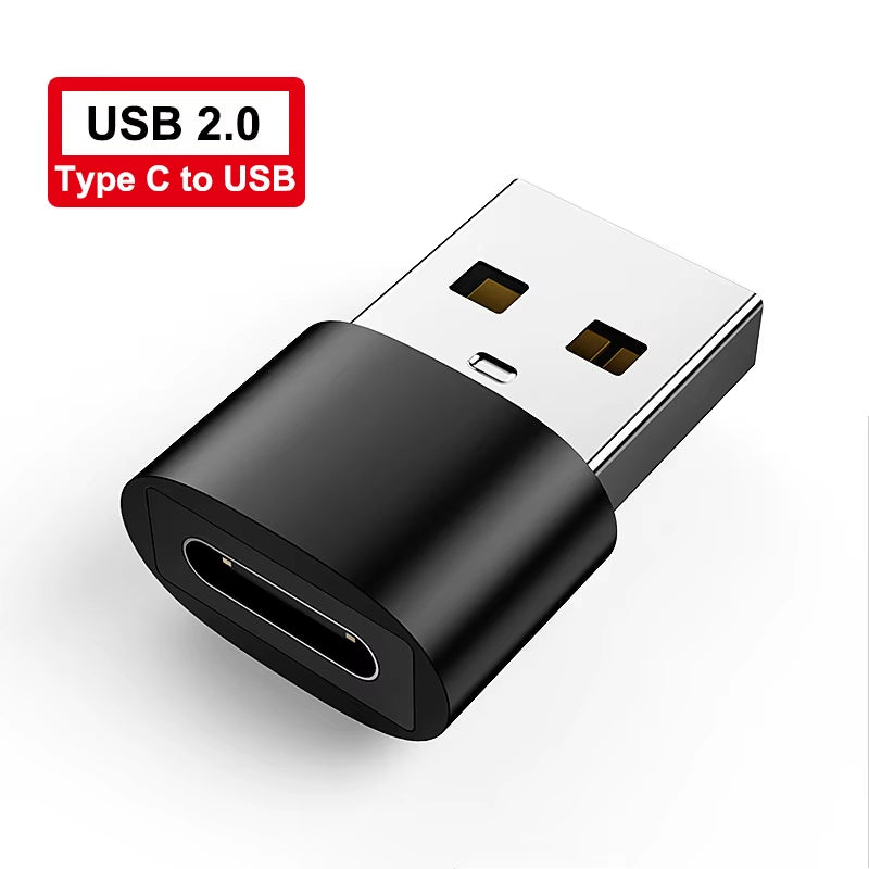 USB 3.0 to Type C Adapter LED OTG to USB C USB-A to Micro USB Type-C Female Connector for HUAWEI Samsung Xiaomi POCO Adapters