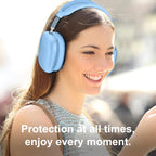 [4 in 1] Silicone Case Cover for Airpods Max, Clear Soft TPU Ear Cups Cover/Ear Pad Case Cover/Headband Cover for Airpods Max (2024/2020), Transparent Accessories for Apple Airpod Max (Usb-C),Sky Blue