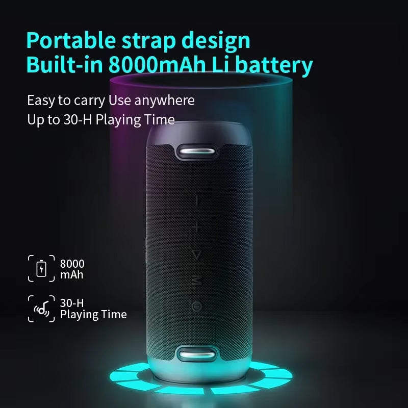 A90 Bluetooth Speaker 60W Output Power Bluetooth Speaker with Class D Amplifier Excellent Bass Performace Camping Speaker