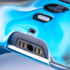 Studded Silicone Cover Skin Case for PS5 Controller X 2(Camouflage Red+Blue) with Pro Thumb Grips X 10