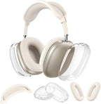 Silicone Case Cover for Airpods Max Headphones (2024), Clear Soft TPU Ear Cups Cover/Ear Pad Case Cover/Headband Cover 3-In-1 Transparent Accessories Case Protector for Airpods Max(Starlight)