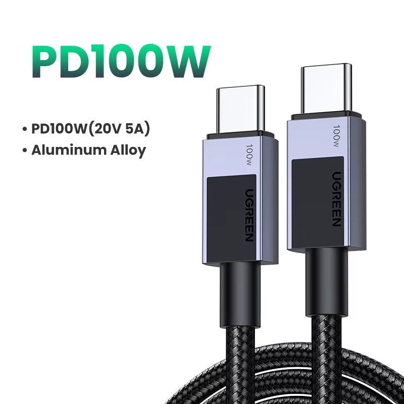 100W USB Type C to USB C Cable for Macbook Iphone17 16 Ipad Samsung Xiaomi PD Fast Charging Charger Cord 5A E-Marker Chip