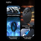 W1 Wired Mouse Esports Gaming Mouse Silent Office Mouse Three Keys and Six Keys Are Optional