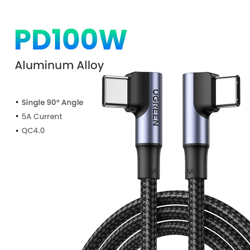 100W USB Type C to USB C Cable for Macbook Iphone17 16 Ipad Samsung Xiaomi PD Fast Charging Charger Cord 5A E-Marker Chip