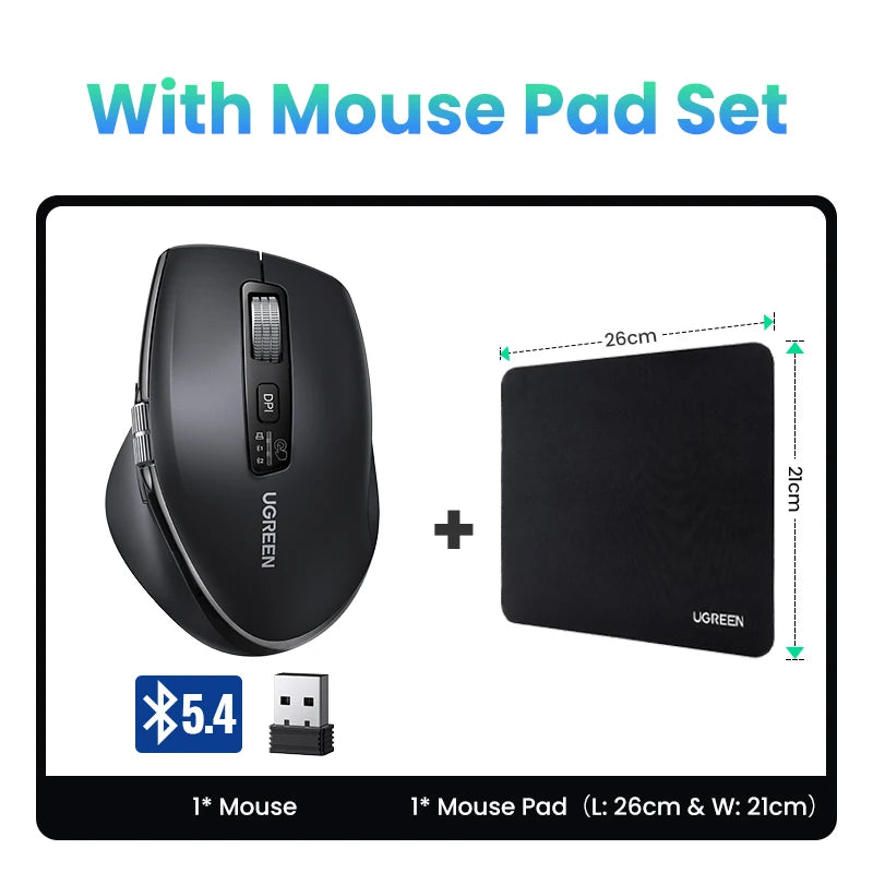 Hyper-Fast Scroll Wireless Mouse Bluetooth 5.4 2.4G Ergonomic 5000DPI for Macbook Tablet Laptops Computer PC Mice