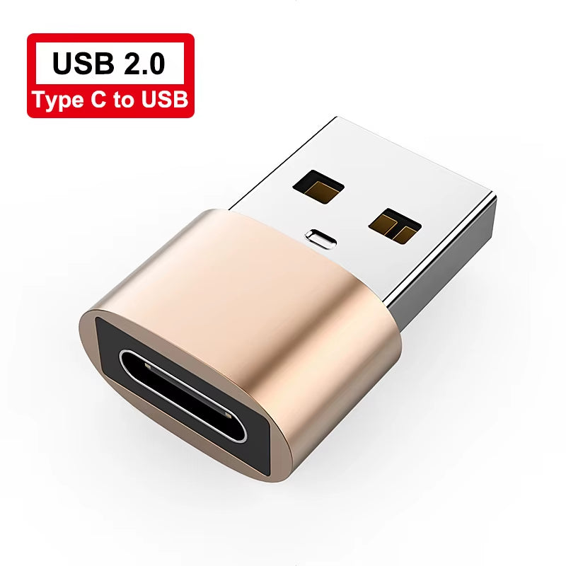 USB 3.0 to Type C Adapter LED OTG to USB C USB-A to Micro USB Type-C Female Connector for HUAWEI Samsung Xiaomi POCO Adapters