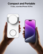 for Magsafe Charger,3 in 1 Wireless Charger,Foldable Wireless Charging Station for Iphone Air/17/16/15/14/13/12,Travel Magnetic Charger for Airpods Pro 3/2 and Apple Watch (White)