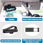 Sun Visor Phone Holder for Car Multifunctional 360° Rotating Sun Visor Cell Phone Holder with Iphone/Samsung/Android