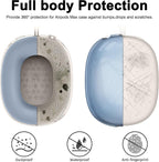 Silicone Case Cover for Airpods Max 2, Clear Soft TPU Ear Cups Cover/Ear Pad Case Cover/Headband Cover for Airpods Max 2/1 (2026/2024/2020), Transparent Accessories for Apple Airpods Max, Lavender