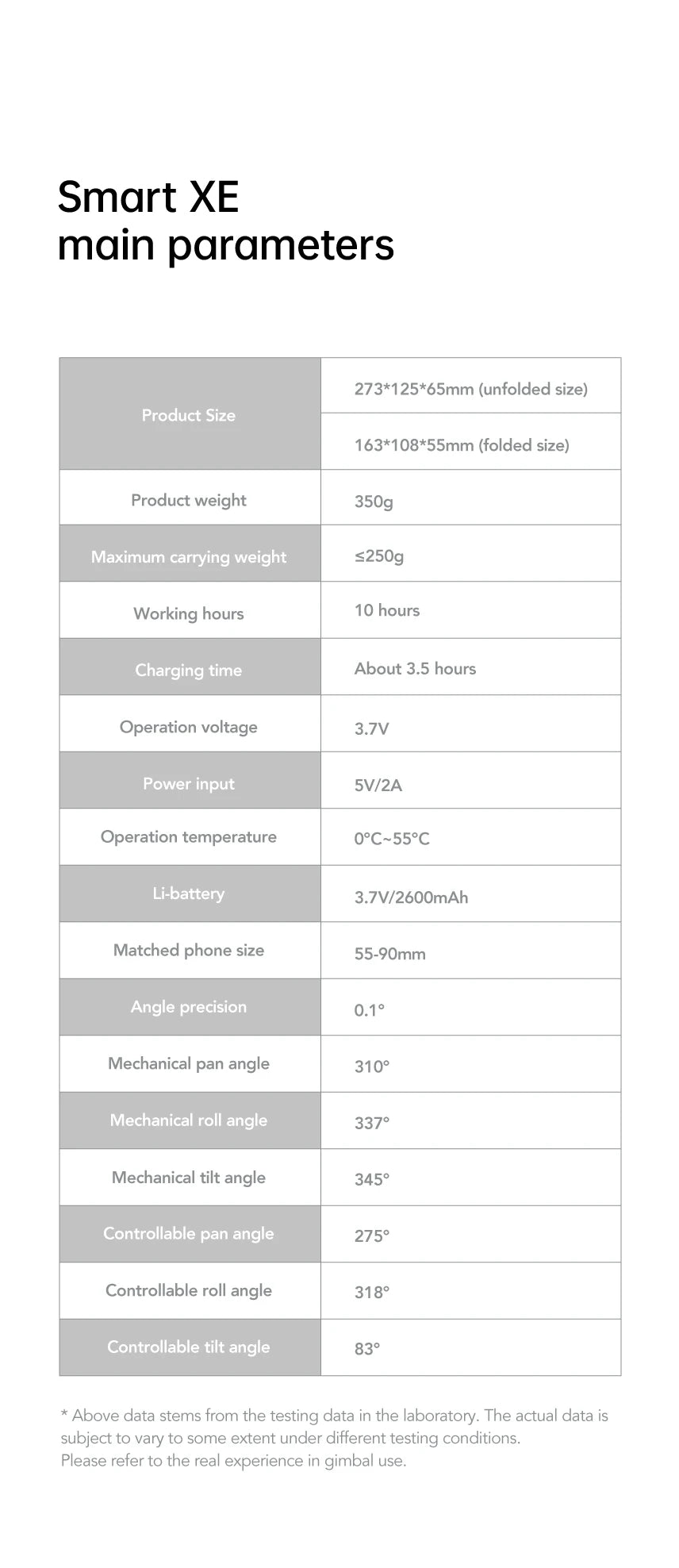 Smartxe 3-Axis Gimbal Stabilizer