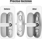 Clear Cover for Airpods Max Headphones Case, 4 in 1 Kit Soft Silicone Skin Ear Cups/Ear Pad Case/Headband for Airpods Max, TPU Transparent Cover Protector for Airpod Max Headsets (Clear-Black)