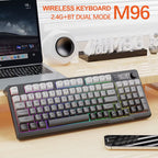 M96 Bluetooth Keyboard Wireless  Screen Gaming Keyboard,Electronic Screen, Multi-Device Connection,Ergonomics Gaming