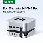 USB HUB Docking Station for Mac Mini M4 M4 Pro M.2 Nvme SSD 8TB Max 10Gbps USB-A&C Ports SD&TF 170Mb/S USB Splitter Dock