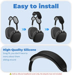 Airpods Max Headphone Cover (Black), Soft Silicone Comfort Cushion & Top Pad Protector, Compatible with Airpods Max (2020, 2024), Enhances Comfort & Protection, over Ear Form Factor