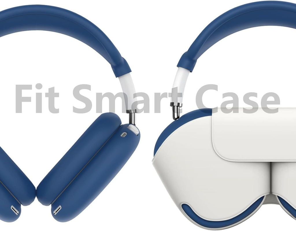 Silicone Case Cover for Airpods Max, Ear Pad Case Cover/Ear Cups Cover/Headband Cover for Airpods Max Headphones, Accessories Soft Silicone Protector for Apple Airpods Max New USB-C (2024) (Dark Blue)