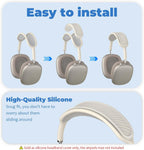 Headband Cover for Airpods Max (New 2024), Soft Silicone Airpods Max Headphone Headband Protectors/Comfort Cushion/Top Pad Protector Accessories Compatible with Apple Airpods Max (Off-White)