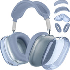 Silicone Case Cover for Airpods Max 2, Clear Soft TPU Ear Cups Cover/Ear Pad Case Cover/Headband Cover for Airpods Max 2/1 (2026/2024/2020), Transparent Accessories for Apple Airpods Max, Lavender