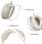 Silicone Case Cover for Airpods Max Headphones (2024), Clear Soft TPU Ear Cups Cover/Ear Pad Case Cover/Headband Cover 3-In-1 Transparent Accessories Case Protector for Airpods Max(Starlight)