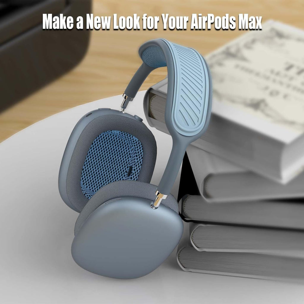 Headband Cover for Airpods Max (New 2024), Soft Silicone Airpods Max Headphone Headband Protectors/Comfort Cushion/Top Pad Protector Accessories Compatible with Apple Airpods Max (Blue)