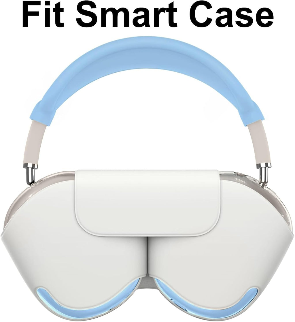 Silicone Case Cover for Airpods Max 2, Clear Gradient Soft TPU Ear Cups Cover/Ear Pad Case Cover/Headband Cover for Airpods Max 2/1 (2026/2024/2020), Transparent Accessories for Apple Airpod Max, Blue