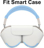 Silicone Case Cover for Airpods Max 2, Clear Gradient Soft TPU Ear Cups Cover/Ear Pad Case Cover/Headband Cover for Airpods Max 2/1 (2026/2024/2020), Transparent Accessories for Apple Airpod Max, Blue