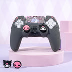 Silicone PS5 Controller Cover Skin Set,Anti-Slip Soft Protective Case for Ps5 Wireless Controller with 2 Thumb Grip Caps and 1 Sticker (Kml-Black)
