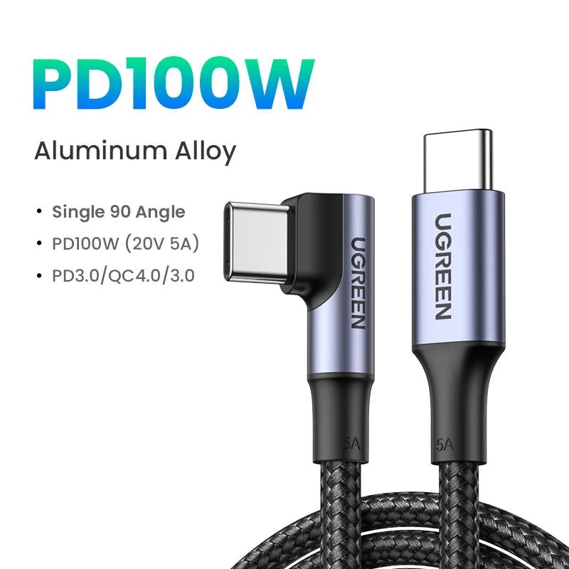 100W USB Type C to USB C Cable for Macbook Iphone17 16 Ipad Samsung Xiaomi PD Fast Charging Charger Cord 5A E-Marker Chip