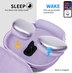 Hard Case for Airpods Max Supports Sleep Mode,Travel Carrying Headphone Case with Airpods Max Clear Ear Cups Cover/Silicone Earpad Case/Headband Cover,Airpod Max Protective Portable Storage Bag,Purple