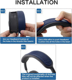 Headband Cushion for Apple Airpods Max, Washable Soft Silicone Dustproof Airpods Max Headphones Accessories Compatible with Knit-Mesh Canopy(Blue)