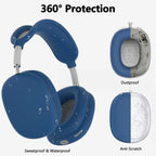 Silicone Case Cover for Airpods Max, Ear Pad Case Cover/Ear Cups Cover/Headband Cover for Airpods Max Headphones, Accessories Soft Silicone Protector for Apple Airpods Max New USB-C (2024) (Dark Blue)